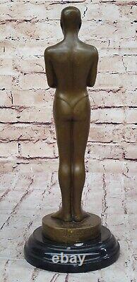 Bronze Oscar Trophy Movie Memorabilia Real Metal Statue Fine Art Sculpture
