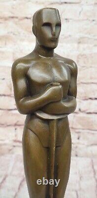 Bronze Oscar Trophy Movie Memorabilia Real Metal Statue Fine Art Sculpture
