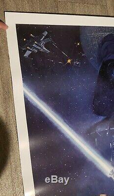 C9! 1983 ORIGINAL STAR WARS RETURN OF THE JEDI Movie Poster 27X41 BLUE HARVEST