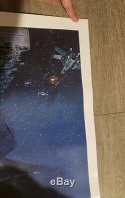 C9! 1983 ORIGINAL STAR WARS RETURN OF THE JEDI Movie Poster 27X41 BLUE HARVEST