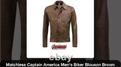 CHRIS EVANS Avengers MATCHLESS CAPTAIN AMERICA Leather Jacket 36 Worn In Promos