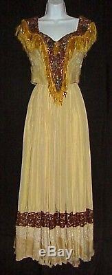 CIVIL War 1800's Period Satin Gown Beads Sequins Western Costume Company