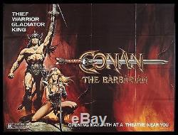 CONAN THE BARBARIAN CineMasterpieces RARE SUBWAY ORIGINAL MOVIE POSTER 1982