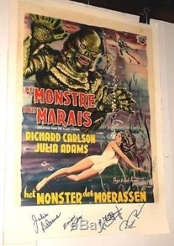 CREATURE FROM THE BLACK LAGOON original SIGNED 50s BELGIAN MONSTER MOVIE POSTER