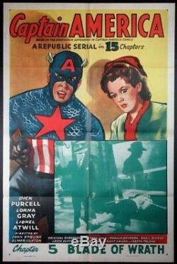 Captain America Dick Purcell Republic Serial 1944 1sht