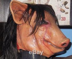 Cary Elwes Autographed Jigsaw Stunt Pig Mask Worn In SAW 3
