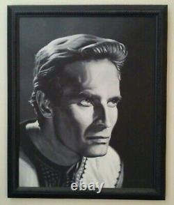 Charlton Heston Film Art Painting 16x20 Canvas BenHur Movie Memorabilia Portrait