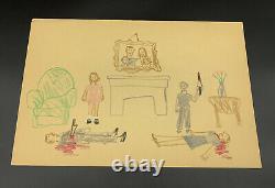 Children Of The Corn 1984 Childs Murder Scene Drawing Original Prop With COA