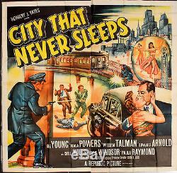 City That Never Sleeps 6sh 6 Sh Six Sheet Movie Poster 79 X 79 Original 1953