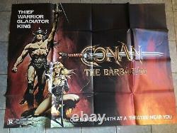 Conan The Barbarian Original Us Subway Movie Poster Rare Horizontal 45x60 Huge