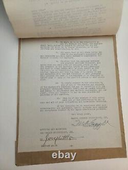 DESERT FURY / film noir 1946 signed contract regards art director Perry Ferguson