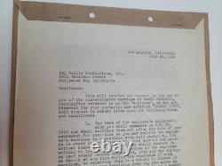 DESERT FURY / film noir 1946 signed contract regards art director Perry Ferguson