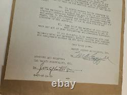 DESERT FURY / film noir 1946 signed contract regards art director Perry Ferguson