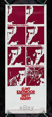 DIRTY HARRY CineMasterpieces ORIGINAL MOVIE POSTER INSERT CLINT EASTWOOD 1971