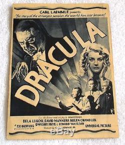 Dracula Original Movie Herald Ultra Rare
