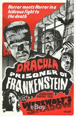 DRACULA PRISONER OF FRANKENSTEIN original movie poster HOWARD VERNON/JESS FRANCO