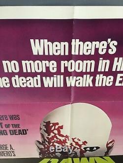 Dawn Of The Dead (1978) Original One Sheet Horror Movie Poster Romero Green Text
