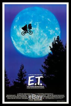 E. T. CineMasterpieces RARE BIKE MOON ORIGINAL MOVIE POSTER 1982 ET