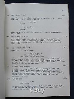 E. T. The Extraterrestrial Original Film Script Steven Spielberg Rare