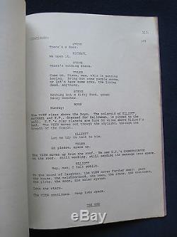 E. T. The Extraterrestrial Original Film Script Steven Spielberg Rare