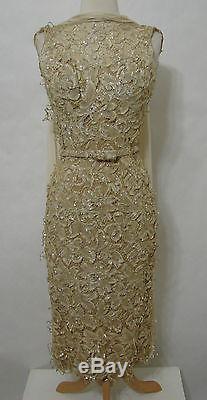 EDIE ADAMS Worn on The Frank Sinatra Show Vintage 50's Custom Tape Lace Dress