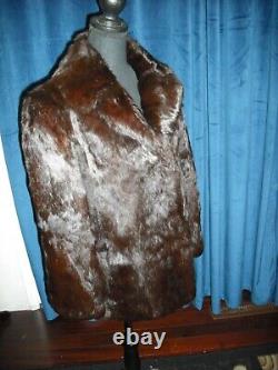 Elizabeth Taylor Owned Brown Fur Coat Monogrammed withname from Sydney Guilaroff