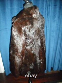 Elizabeth Taylor Owned Brown Fur Coat Monogrammed withname from Sydney Guilaroff