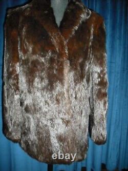 Elizabeth Taylor Owned Brown Fur Coat Monogrammed withname from Sydney Guilaroff