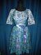 Elizabeth Taylor Owned Worn Blue & Purple Flower Dress Stylist Sydney Guilaroff