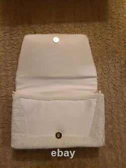 Elizabeth Taylor Owned /used white beaded evening bag from Sydney Guilaroff