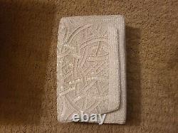 Elizabeth Taylor Owned /used white beaded evening bag from Sydney Guilaroff