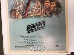 Empire Strikes Back Style B Original Movie Poster Folded 27x41 Linen Backed