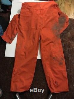 Eric's Donnie Wahlberg Dirty orange coveralls worn in cell in Saw 4 Jigsaw