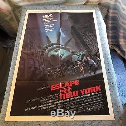 Escape From New York 1981 Original 1 Sheet Movie Poster 27 x 41 (F/VF) Russell