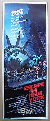 Escape From New York (1981) Original 24 X 36 Insert Movie Poster Rolled Mint