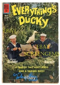 Everything's Ducky Dell movie comic book signed Mickey Rooney 1961 Hackett