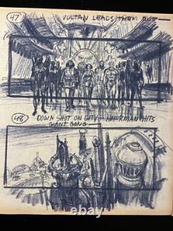 FLASH GORDON MOVIE props STORYBOARDS 1980 Sci-fi production art CREDITS! X1