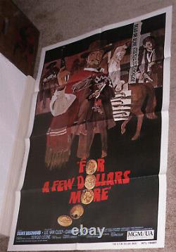 FOR A FEW DOLLARS MORE original 27x41 one sheet movie poster CLINT EASTWOOD