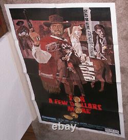 FOR A FEW DOLLARS MORE original 27x41 one sheet movie poster CLINT EASTWOOD