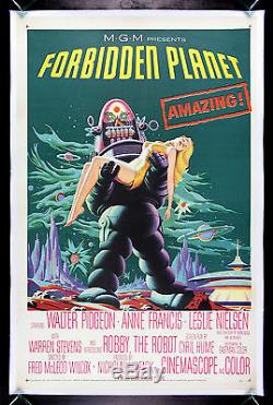FORBIDDEN PLANET CineMasterpieces VINTAGE SCI FI ORIGINAL MOVIE POSTER 1956