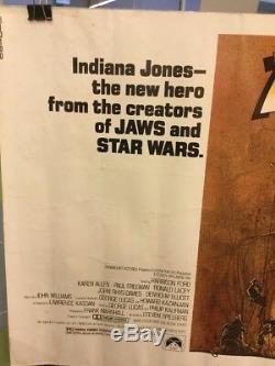 FORD, HARRISON Raiders Of the Lost Ark Original Half Sheet Movie Poster 1981