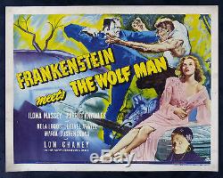 FRANKENSTEIN MEETS THE WOLF MAN CineMasterpieces ORIGINAL HORROR MOVIE POSTER