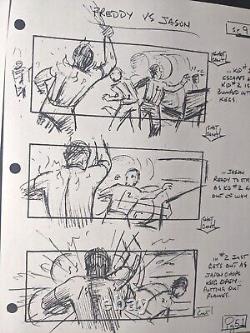 FREDDY VS. JASON Movie Props Art Production Art Storyboards lot HORROR MOVIES X1