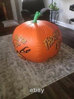 FRIDAY THE 13TH 1988 Movie Promo Inflatable Pumpkin Video Store Display HUGE 35