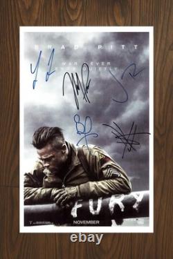 FURY Signed Movie Poster 11x17 with COA Authentic Memorabilia