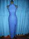 Farrah Fawcett Owned & Worn 70's Blue Beaded Gown Stylist Sydney Guilaroff