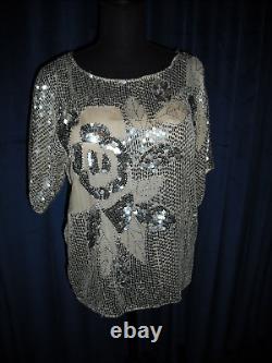 Farrah Fawcett Owned /Worn 80's Black and silver Sequin Stylist Sydney Guilaroff