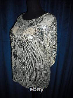 Farrah Fawcett Owned /Worn 80's Black and silver Sequin Stylist Sydney Guilaroff