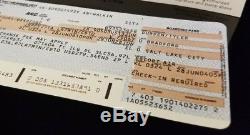 Fight Club Prop Tyler Durden (Brad Pitt) Plane Ticket With COA