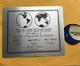 First Man movie Apollo 11 man on the moon prop plaque and film crew patch NASA